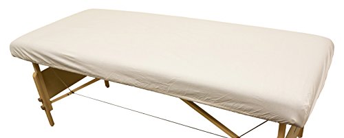 Body Linen Simplicity Poly Cotton Massage Table Fitted Sheet 180 Thread Count - Natural