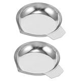 jojofuny 2 pièces Lot de Plateaux de Pesée Acier Inoxydable pour Poudre et Bijoux Platea...