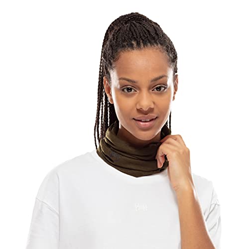 Image of Buff CoolNet UV Neck Gaiter, UPF 50 Sun Protection, Breathable, Versatile, Quick Dry Face Mask, Solid Colors, Adult Size