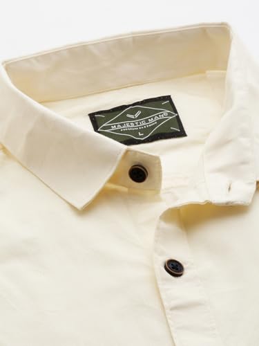 Image of Majestic Man Men Classic Slim Fit Pure Cotton Casual Shirt