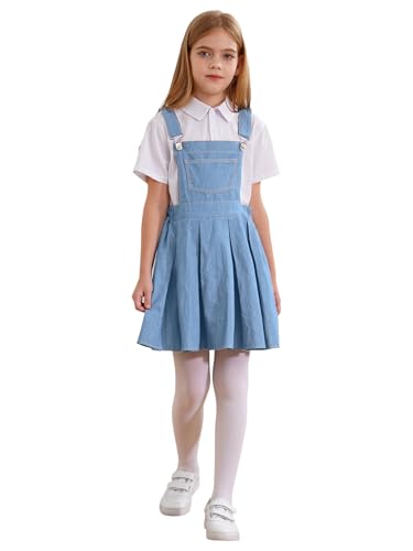 Hedmy Mädchen Jeanskleid Trägerkleid Kinder Jeans Latzkleid A-Linie...