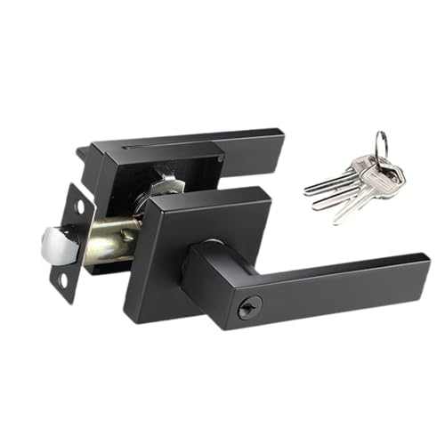 Genérico Manija De Puerta Con Cerradura, Pomo Con Cerradura Y Llave, Pomo De Puerta De Entrada De 3 Barras, Pestillo De Hardware Para El Hogar, Recámara, Cocina, Oficina