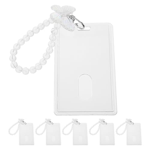 Fundas portatarjetas transparentes Mipcase con diseño deslizante de doble cara y llavero