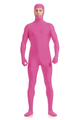 Image of ATHX Men's and Women's Spandex Open Face Bodysuit Costume Adult Stretchy Halloween Cosplay Body Suit Zentai Suit Outfits