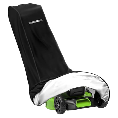 Funda protectora para cortacésped Oxford 210D impermeable con cordón, 193 x 108 x 66 cm, funda universal para cortacésped con bolsa de almacenamiento, antiUV, para la mayoría de cortadoras de césped