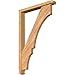 Ekena Millwork BKT0402X24X36BOA03SWR Balboa Arts and Crafts Smooth Bracket w/Offset Brace, Western Red Cedar