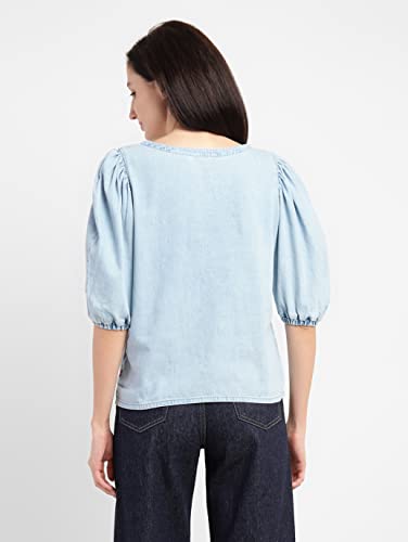 Image of Levi's Solid Cotton Collar Neck Women's Regular Fit Casual Shirt