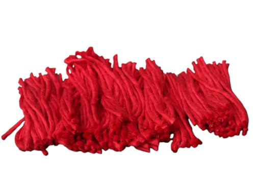 Image of Om Phool Batti 1000 Pcs. Long Cotton Wicks Box Pack Thiri Rui Handmade Lambi Diya Jyot Batti for Pooja Aarti Navratri Home Dcor Meditation and Spiritual Prayers (Red, Size 3.5 Inch)