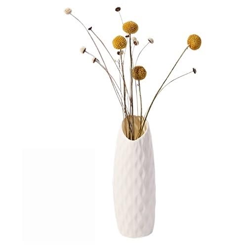 Bzgpmfud One Color Vase Desktop For Living Room Ins Nordic Plastic Fall Resistant Simulation Ornaments Creative Simple Small Fresh Flower Vases(Grey Wolf)