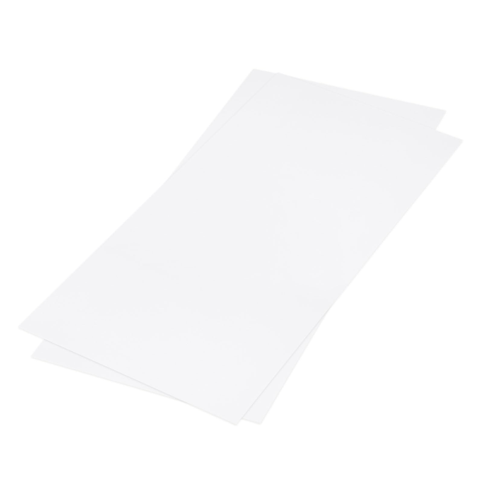 MECCANIXITY Foglio di plastica ABS, 61 x 30 x 0,2 cm, fogli di stirene ABS, per modelli di edifici, pannelli fai da te, bianco, 2 pezzi