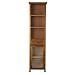 Teamson Home Avery Wooden Bathroom Linen Tower Cabinet with 1 Drawer 3 Adjustable Interior Shelves and 6 Storage Spaces, Oiled Oak