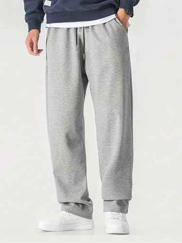 Image of dockstreet Men's /Unisex Open Bottom Drawstring Pure Cotton Stretchable Baggy Jogger Pants