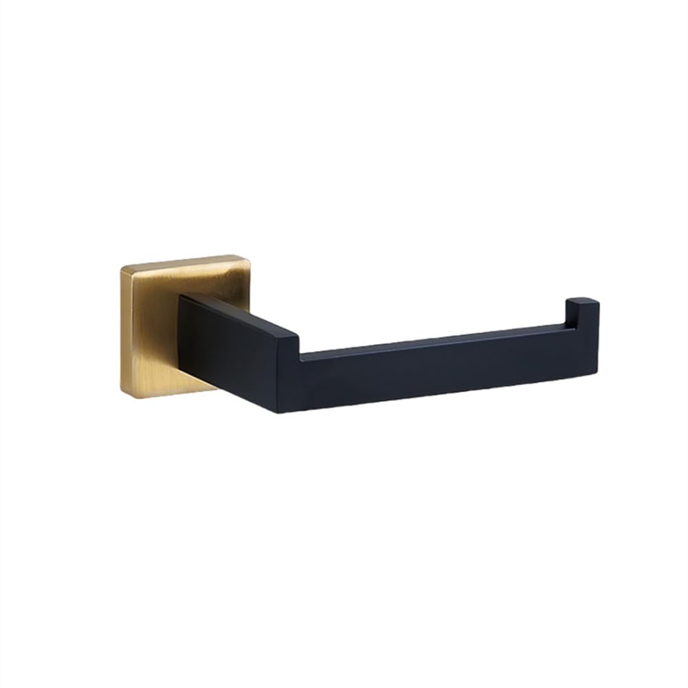 Porte-papier toilette et set or noir pour une salle de bain chaleureuse