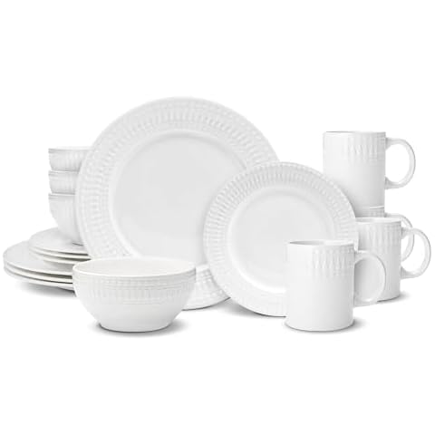 Pfaltzgraff Cassandra 16-Piece Porcelain Dinnerware Set, Service For 4 Cover