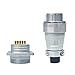 QJWUPWNJ PLS24 Plug and Socket P24 6pin 10pin 12pins 19P Male and Female Square Flange Connector(P24-10P Male Female)