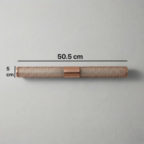 Image of Groeien 18W | 3 Color LED Cylinder Shape Rose Gold Picture Photo Frame /Mirror Bathroom Wall Light(Warm+Natural+Coolwhite) (Honeycomb-Tube, 1)