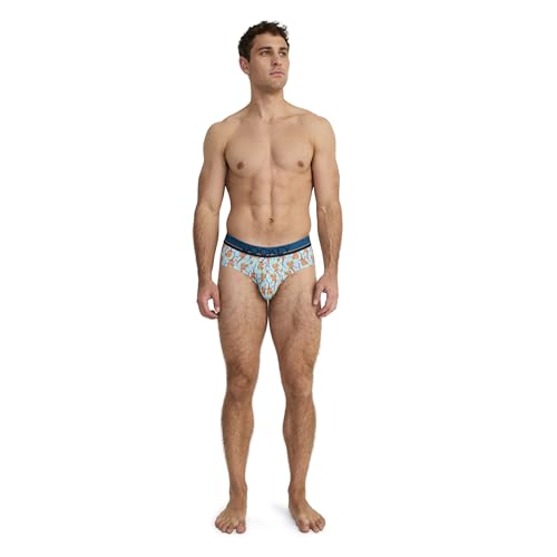 Jockey Men's Underwear True Style Brief - 3 Pack, Iguanas/Colorado Dawn/Diamond Strands, M4