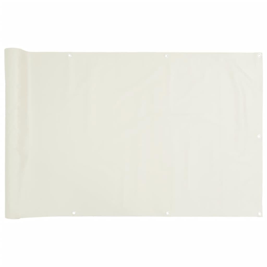 Homgoday Zewnętrzny parawan, biały parawan ogrodowy 600 x 120 cm PCV, zewnętrzny parawan balkonowy ogród, na zewnątrz ogrodowa, przegroda ogrodowa na zewnątrz, przegroda zewnętrzna