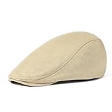 DOOVID Men's Newsboy Cap Retro Classic Beret Ivy Irish Gentleman Hat Cabbie Flat Cap 1pc Beige One Size