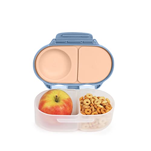 b.box Snackbox | Mini Bento Lunch Box with 2 Leakproof Compartments | Ideal for Toddlers, Kids Lunch & Snacks | Fits Whole Piece of Fruit | BPA Free