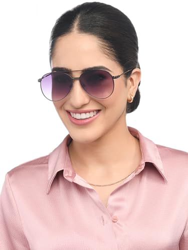Vincent Chase By Lenskart | Gunmetal Pink Full Rim Pilot | Fashion Essentials | Branded Latest and Stylish Sunglasses | 100% UV Protected | Men &... - Image 4