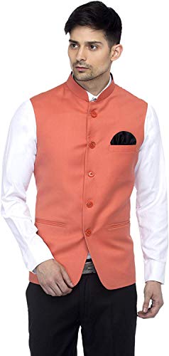 Image of Dhingra Men's Solid Nehru Jacket