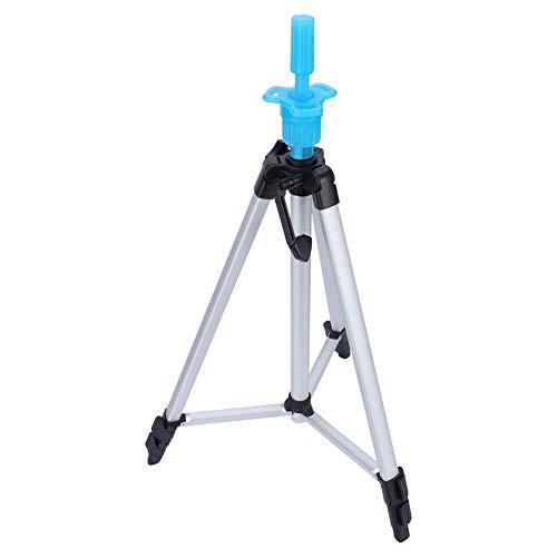Wig Stand Metal Mannequin Head Tripod, Stand Holder Tripod for Cosmetology Mannequin Adjustable Manikin Head Stand Holder for Hairdressing Training Head Block (21-56.7inch)