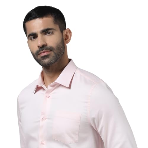 Image of Blackberrys Men Slim Fit Formal Shirt | Premium Cotton Blend | Solid Pattern| Lightweight & Breathable | Wrinkle-Resistant | Office & Business Wear