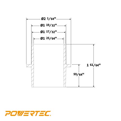 Powertec 70297 Modular Step 4 In 1 Adapter - Shop Vac Dust Collector Hose Fittings #TOP4