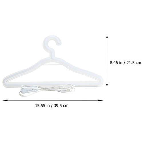Placa de luz neon LED Amosfun em forma de suspensório de roupas com placas de neon decorativas para