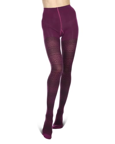 Image of MeMoi Paisley Pop Cotton Blend Sweater Tights