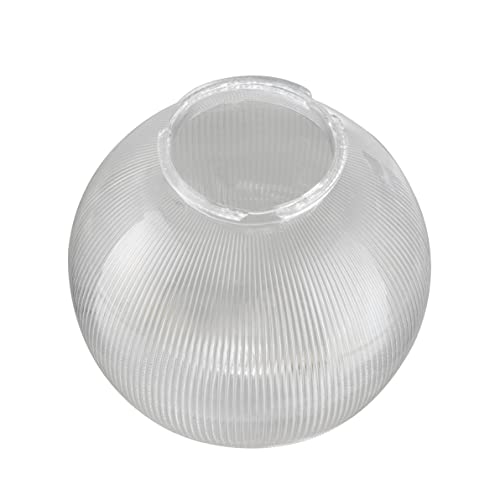 Image of Aspen Creative 28002-75-11, 8 inch Clear Prismatic Acrylic Replacement Lamp Post Globe with 3-3 /4 inch Twist Lock Neck