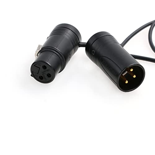 SZRMCC XLR Cable XLR 3 Pin Male to3 Pin XLR Female Low-Profile Audio Cable for Sound Devices 633 688 788T 302 552 Zaxcom Recorder Device Zoom F8 (Black Cap) - Image 3