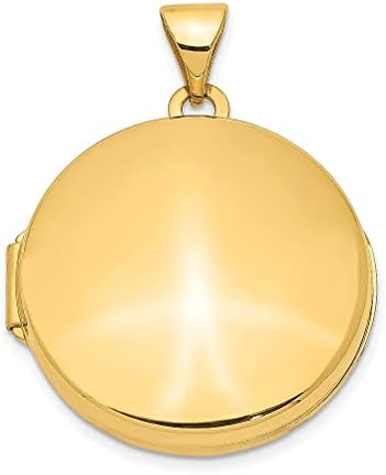 ICE CARATS 14k Yellow Gold 20mm Round Locket Pendant Charm Shaped Fine Jewelry For Women Gifts For Her