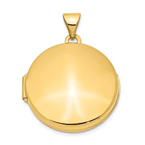 Ice Carats 14K Yellow Gold 20Mm Round Locket Pendant Charm Shaped Fine Jewelry For Women Gifts For Her #TOP3
