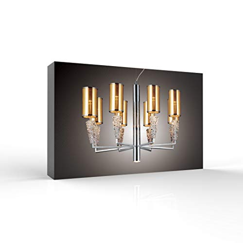 wall26 - Canvas Wall Art - Yellow Chandelier for Living