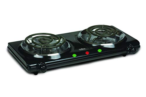 Salton HP1427 Portable Double Cooktop, 3.45 lb, Black