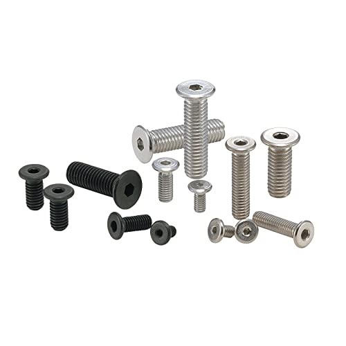 Image of Rely VP Industries (Pack of 25) M6 x 8 mm Black Allen Head Furniture Bolt | Hex Socket Furniture Screw Fastener for Crib, Bunk Bed & Cot | Barrel Nut Bolt High Tensile Alloy Steel Grade 10.9