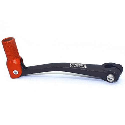 Image of CNC Aluminum Gear Shifter Lever, Foldable Gear Shift Lever Fit for 50cc 110cc 250cc CRF50 XR50 XR CRF Dirt Pit Monkey Bike Motorcycle ATV Quad Accessory (Black&Orange)