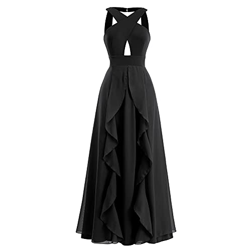Image of Women Transformer Hi Low Evening Long Prom Dress Halter Convertible Multi Way Spaghetti Strap Wedding Cocktail Maxi Gown