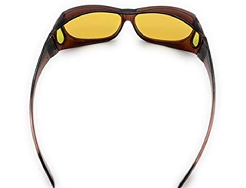 Wrap Around Night Vision Glasses, Fit Over Glasses with Polarized Yellow Lens Night Driving Glasses4