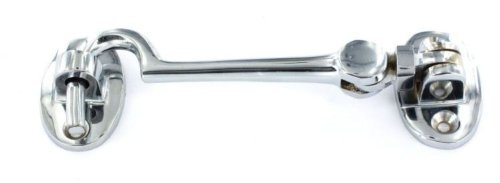 Choicefullbargain 100Mm - 2 X Cabin Hook & Eye Door Gate Lock Latch Catch Polished Chrome