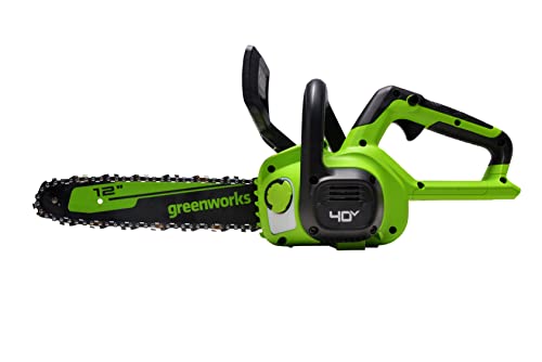 Greenworks 40V 12´´ Cordless Compact Chainsaw (Great For Storm Clean-Up, Pruning, and Camping), Tool Only
