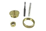 Taytools 300011 Router Inlay Kit Solid Brass 3 Piece Guide Bushing, 1/8 Inch Solid Carbide Downcut Bit and Alignment Pin
