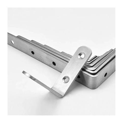 Soporte de acero inoxidable en forma de L, soporte de esquina de ángulo de 90 grados para conectar, construcción de metal duradero