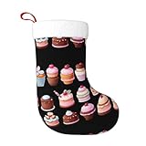Calcetines decorativos de Navidad WHJSHOP con diseño de pastel de helado frío impresos ligeros para Halloween, ceremonias anuales, reuniones de vacaciones