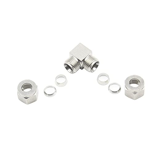 Pysrych SS304-65-4 304 Stainless Steel Compression Tube Fitting, 90 Degree Elbow thumb #3