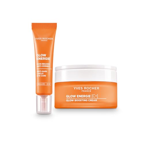 Vitamina C Crema Glow y Contorno de Ojos Yves Rocher para iluminar el rostro y reducir la fatiga