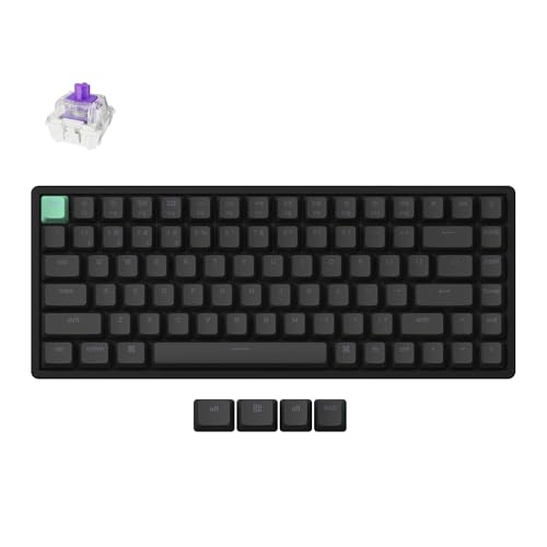 Keychron K2 HE Teclado magnético sem fio, 2,4 Ghz/Bluetooth/USB-C, RGB, Hot-Swap, QMK/Via, Gateron Magnetic Switch Nebula, compatível com Mac Windows Linux, Standard Edition preto