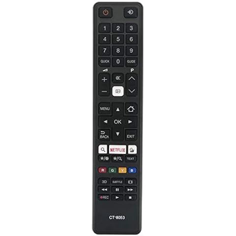 ALLIMITY CT-8053 Fernbedienung Ersetzen für Toshiba TV CT8053 RC48121 43U5663DG 49U5663DG 49U6663DG 49U6763DG 55U6663DG 55U8663DG 55U7763DA 65U6663DG 65U6763DG 65U8663DG 48U7653DB Cover
